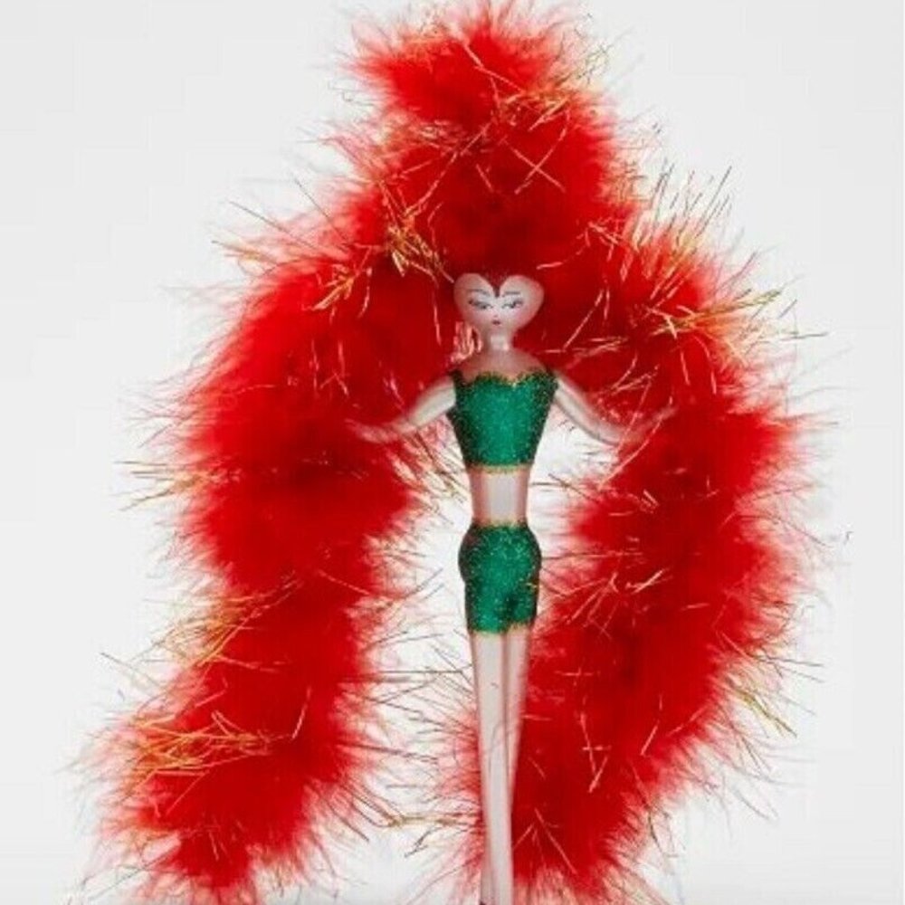 De Carlini NWT Carnival Lady with Red Faux Fur